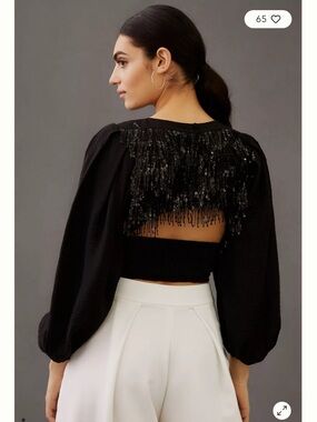 Current Air by Anthropologie Sequin Back Top